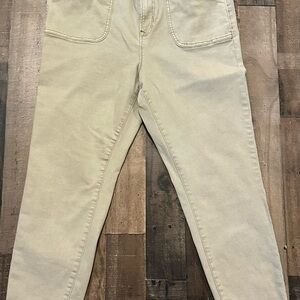 Nicole Miller Cream Straight Leg Pants